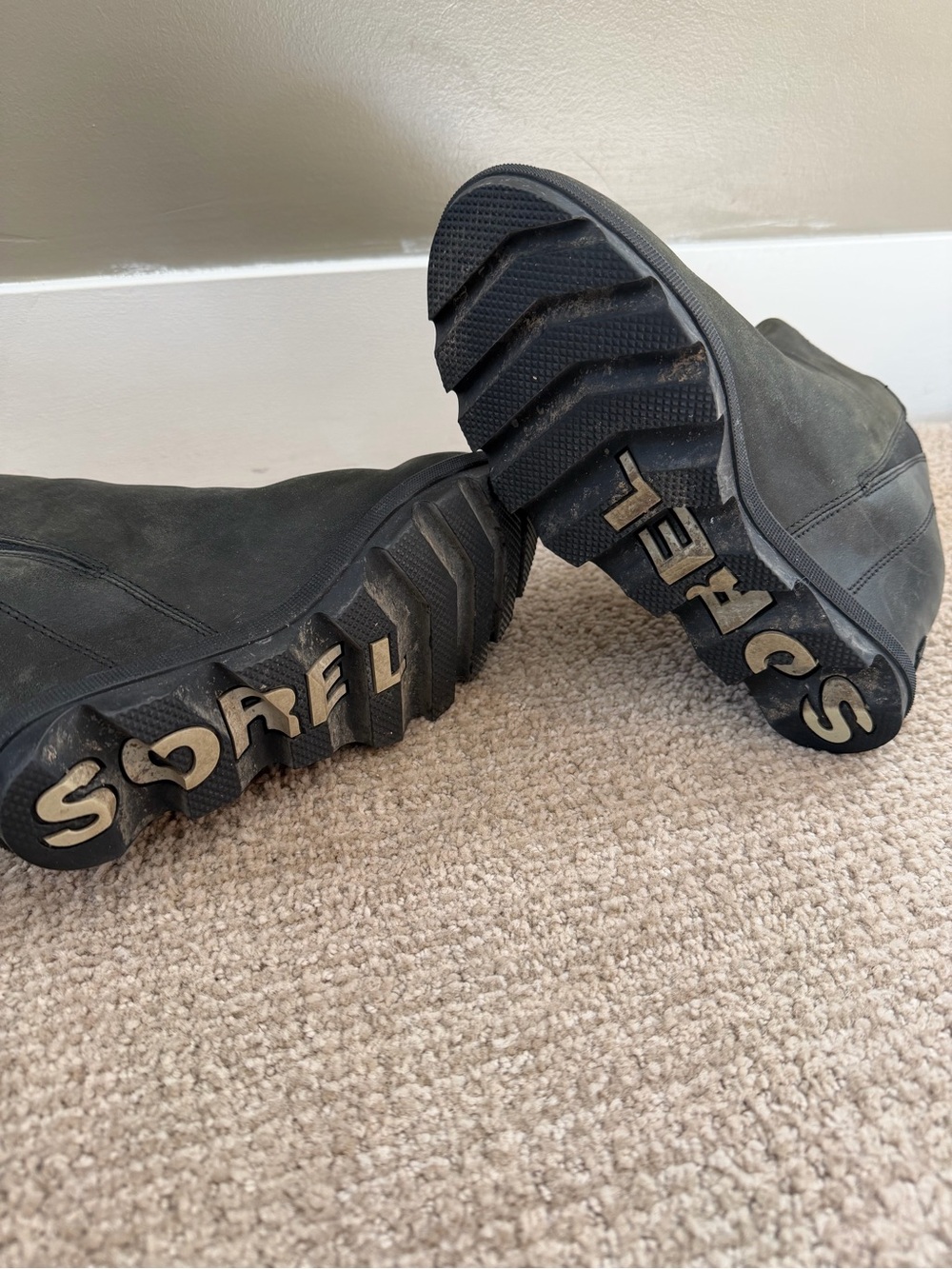SOREL Joan of Arctic Wedge II Zip Black Leather Boots Women’s 7 Waterproof - Picture 7 of 8